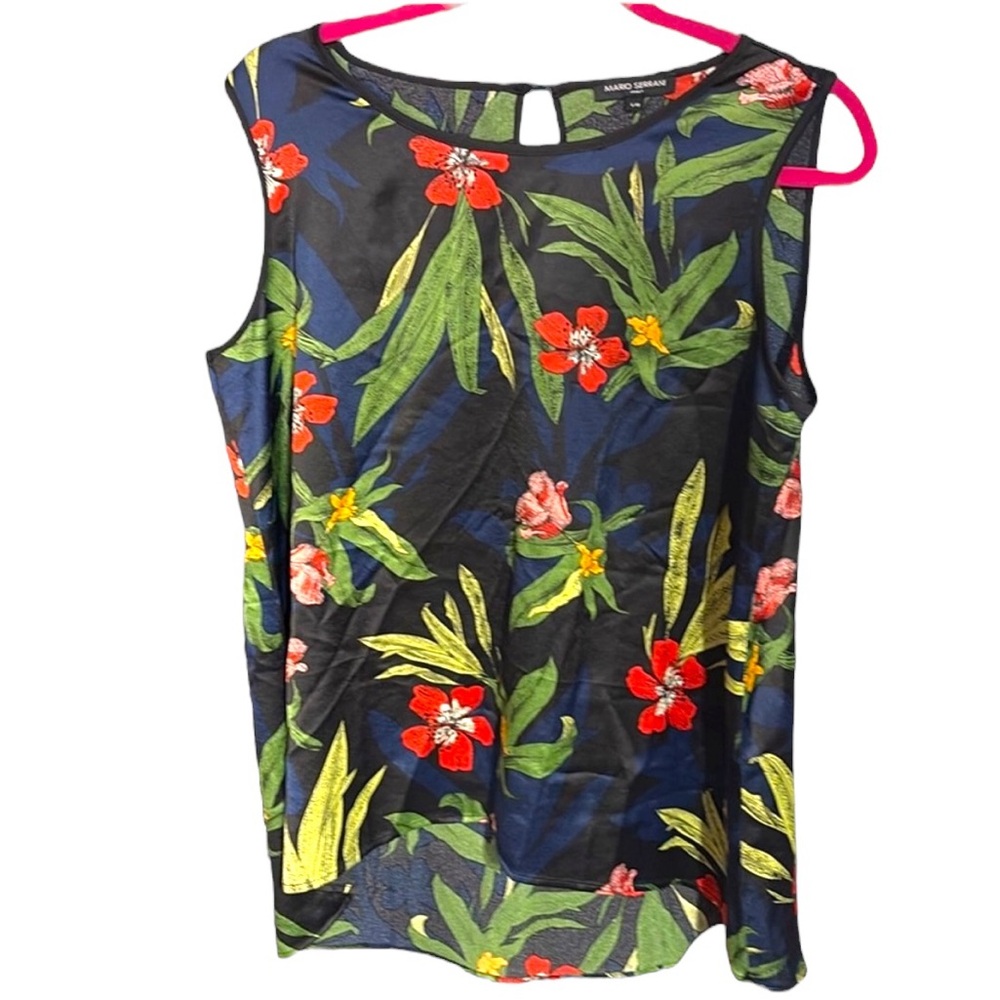 Mario Serrani Black and Red Blouse Top - Picture 2 of 3